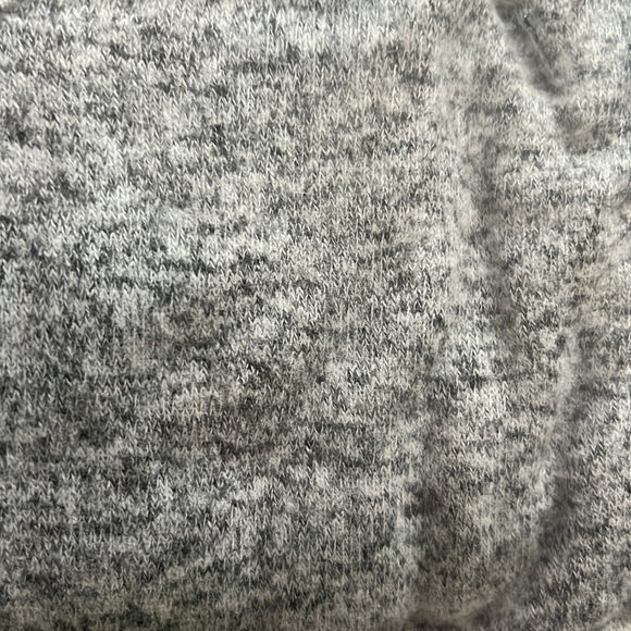 NEW-CAPELLA Marled Knit,Deep V-Neck, LongSleeve,Shift Mini Dress Heather Gray LG - Picture 12 of 12